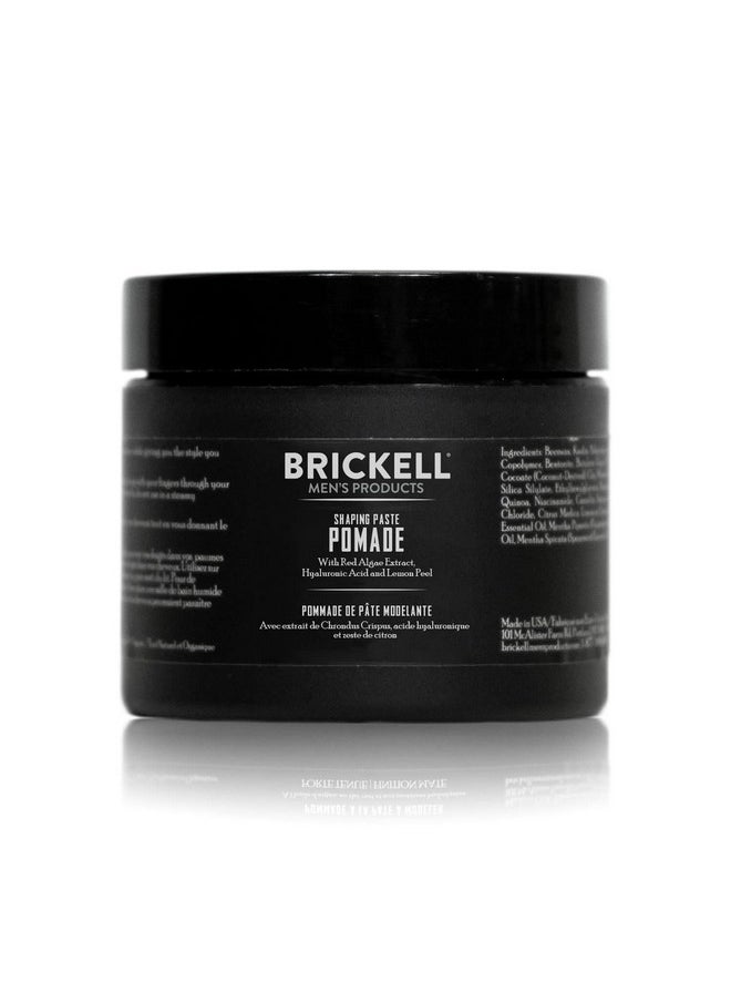 Brickell Men's Products Shaping Paste Pomade For Men, All Natural, Texturizing Wax Pomade, 2 Ounce, Scented