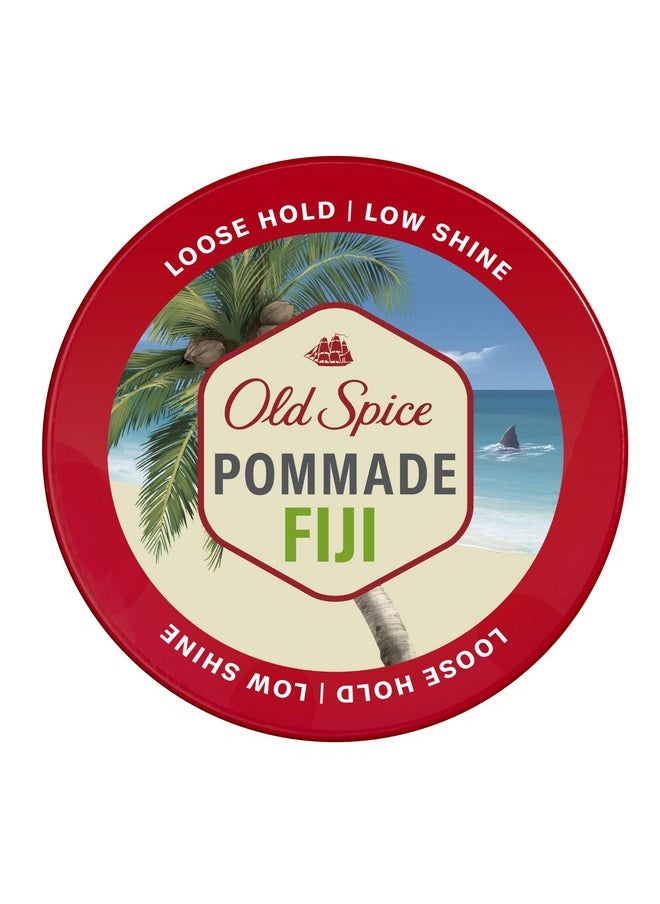 Old Spice Hair Styling Fiji Pomade for Men Flexible Hold Low Shine, 2.22 oz