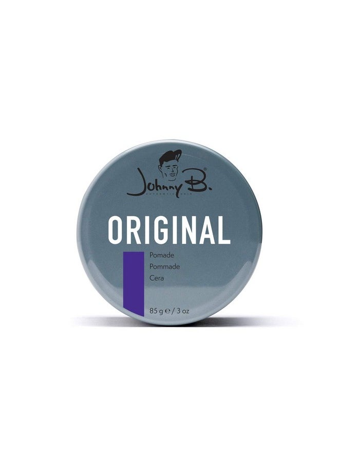 JOHNNY B. Original Oil-Based Professional Pomade for Men, Gluten-Free, 3 oz.