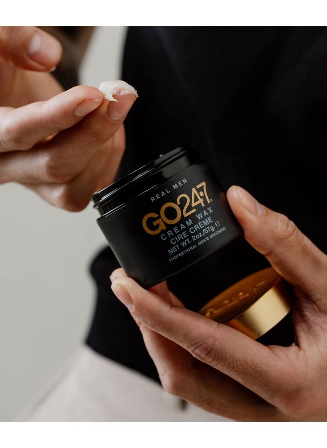 GO247 Cream Wax - Medium Hold, Natural Finish, 2 Oz