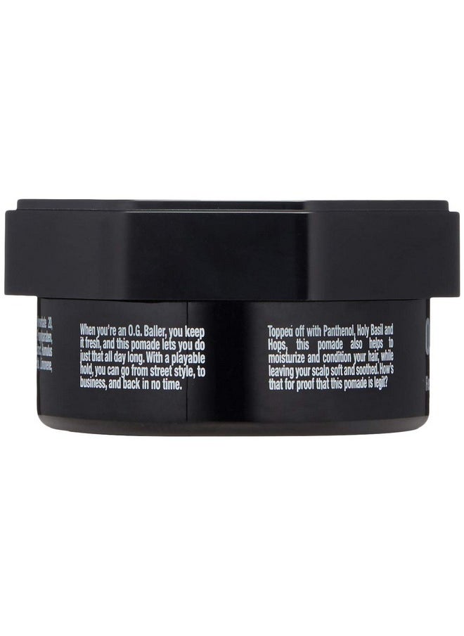 GIBS Grooming OG Baller Pomade- Flex Hold Medium Shine- With Holy Basil Oil, & Panthenol For Men, 3 oz
