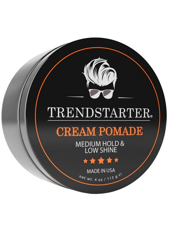 TRENDSTARTER - CREAM POMADE (4oz) - Medium Hold - Low Shine - Water-Based All-Day Hold Premium Hair Styling Putty Products