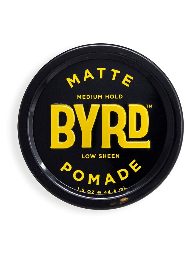 BYRD Hair Matte Pomade Mens Medium Hold/ Low Sheen, 1.5 OZ