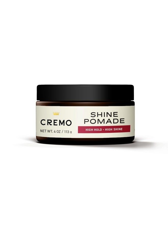 Cremo Premium Barber Grade Hair Styling Shine Pomade, High Hold & Shine, 4 Oz (Packaging May Vary)