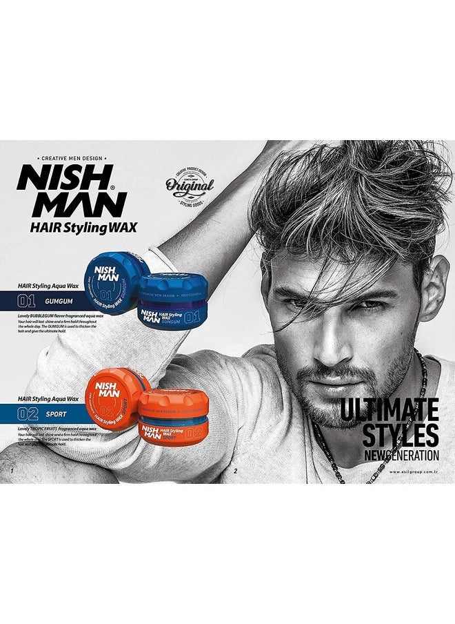 nishman Hair Styling Series (02 Sport AQUA WAX, 150ml)