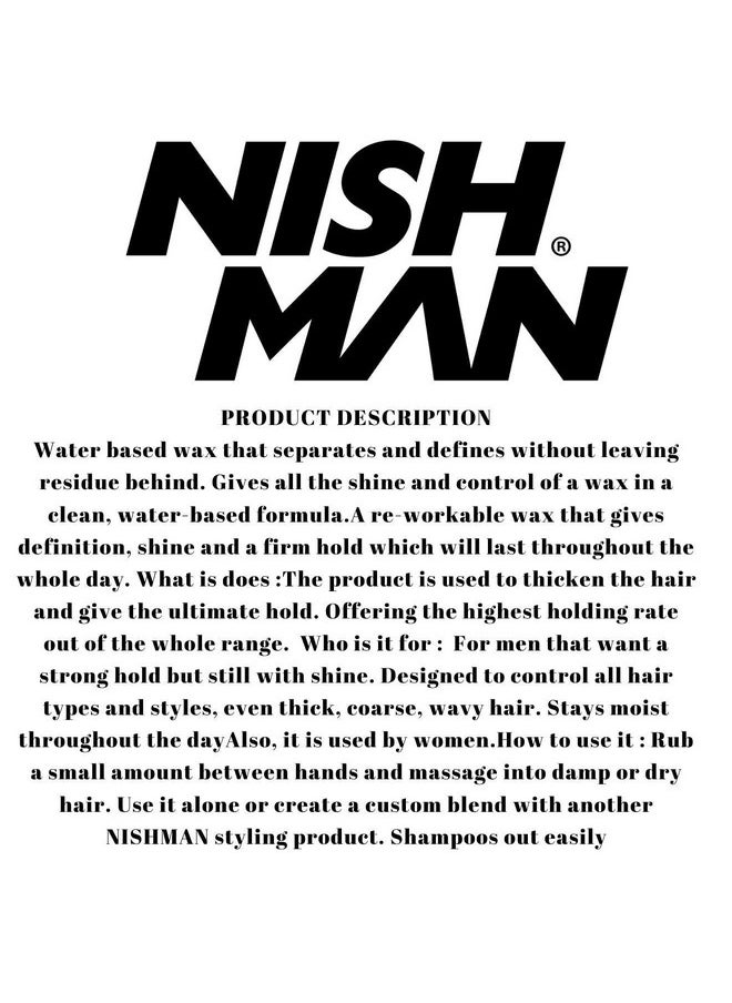 nishman Hair Styling Series (02 Sport AQUA WAX, 150ml)