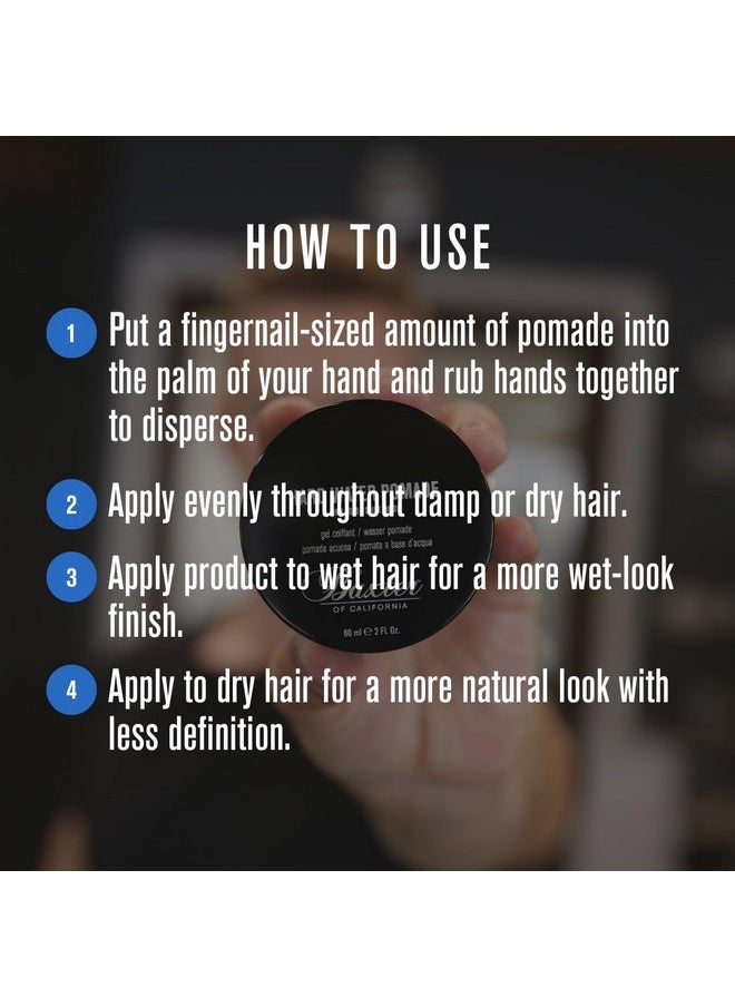 Baxter of California Hard Water Pomade for Men | Shine Finish | Firm Hold | Hair Pomade | 2 fl. oz.
