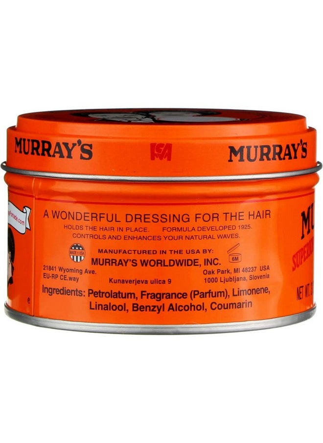 Murray's Superior Hair Dressing Pomade - 3 Oz (88ml) (3 Pack)