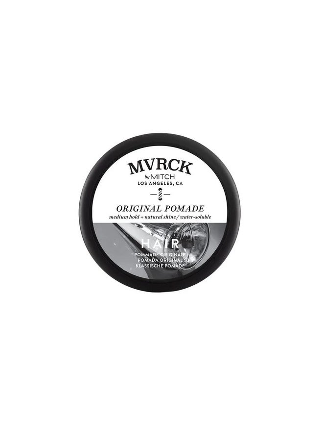 MVRCK by Paul Mitchell Original Pomade for Men, Medium Hold, Natural Shine Finish, Water-Soluble, For All Hair Types, 3 oz.
