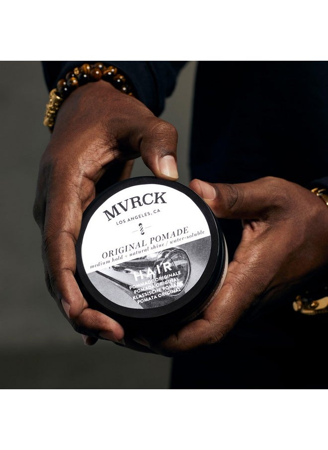 MVRCK by Paul Mitchell Original Pomade for Men, Medium Hold, Natural Shine Finish, Water-Soluble, For All Hair Types, 3 oz.