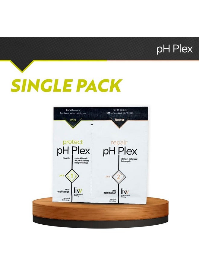 pH Plex Steps 1&2 Protect & Repair Hair Care Treatment - Use with Home Hair Color & Bleach Products - Salon Quality Professional Results at Home - 1 Sachet of Steps 1 & 2