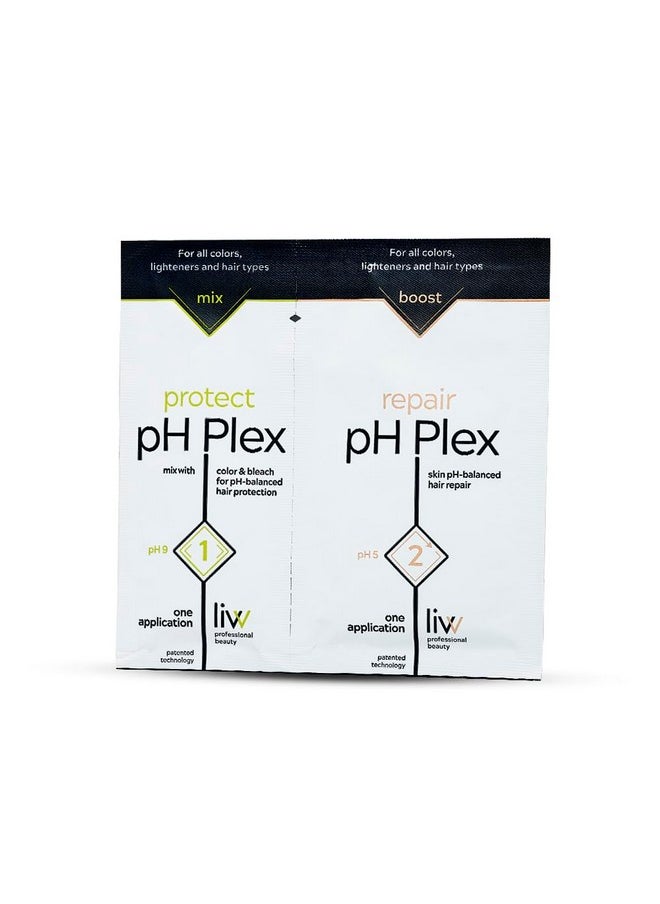 pH Plex Steps 1&2 Protect & Repair Hair Care Treatment - Use with Home Hair Color & Bleach Products - Salon Quality Professional Results at Home - 1 Sachet of Steps 1 & 2