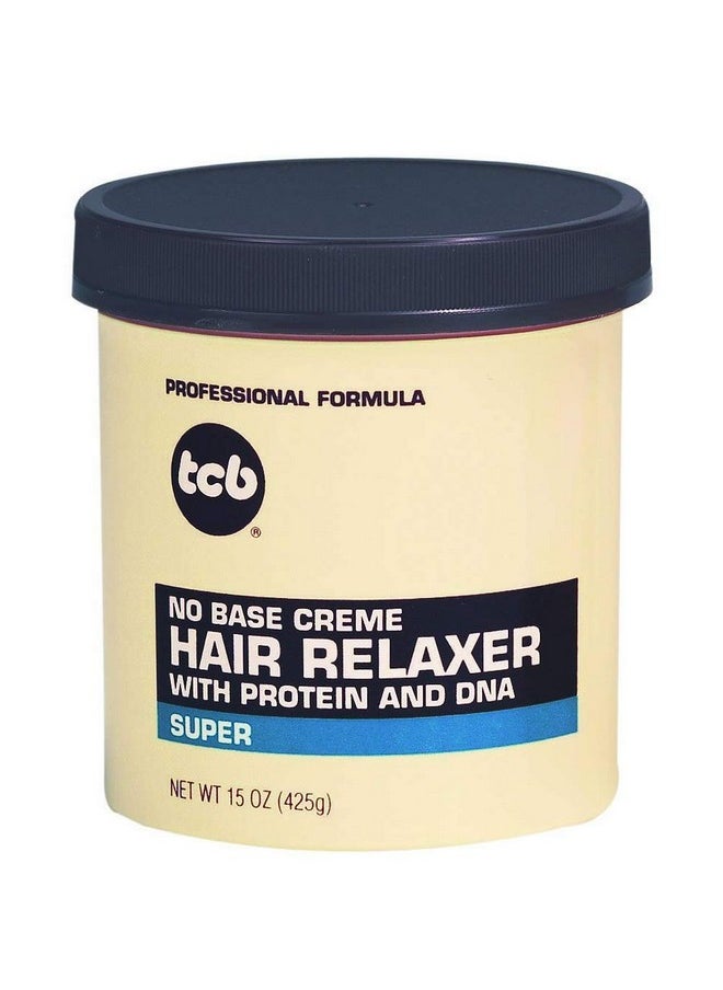 Tcb Hair Relaxer No Base Creme 15 Ounce Super Jar (443ml) (3 Pack)