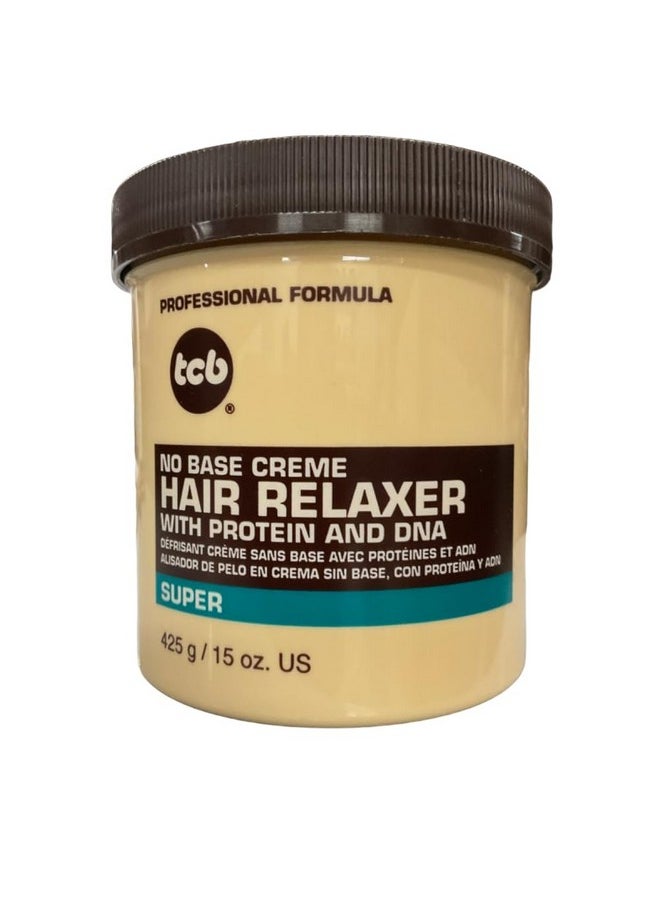 Tcb Hair Relaxer No Base Creme 15 Ounce Super Jar (443ml) (3 Pack)