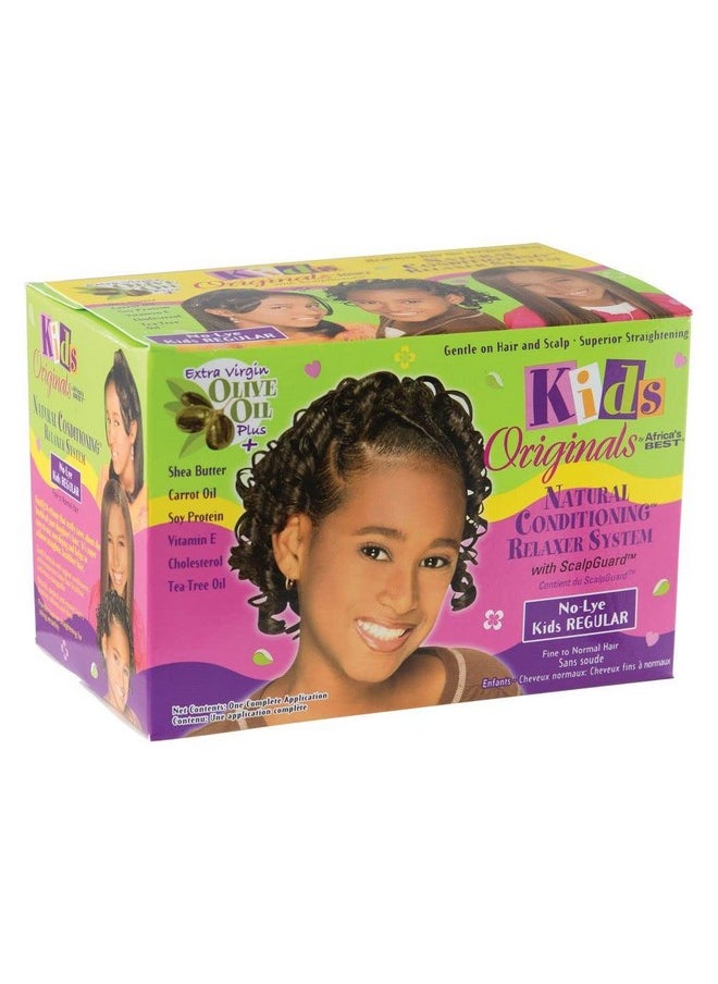 Originals by Africa's Best Kids Natural Conditioning Relaxer System With Scalpguard (Regular Kit) Fortified and Enriched with Our Special Herbal Blend, Protect and Strengthen Your Child’s Hair