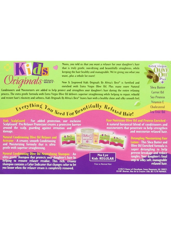 Originals by Africa's Best Kids Natural Conditioning Relaxer System With Scalpguard (Regular Kit) Fortified and Enriched with Our Special Herbal Blend, Protect and Strengthen Your Child’s Hair