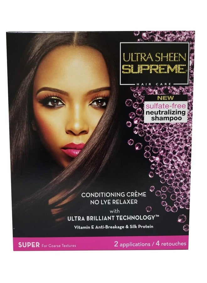 Ultra Sheen Supreme No-lye Relaxer Conditioning Creme Kit, Super, 1 Ea, 1count