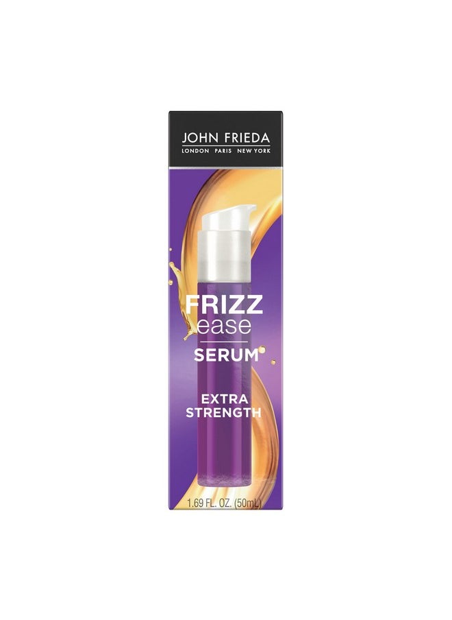 John Frieda Frizz Ease Extra Strength Hair Serum, Nourishing Hair Oil for Frizz Control, Heat Protectant with Argan & Coconut Oils, 1.69 fl oz