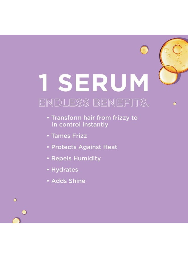 John Frieda Frizz Ease Extra Strength Hair Serum, Nourishing Hair Oil for Frizz Control, Heat Protectant with Argan & Coconut Oils, 1.69 fl oz