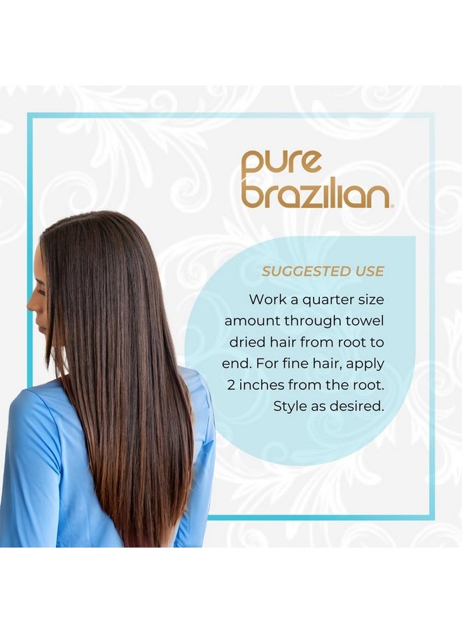 PURE BRAZILIAN Anti-frizz Daily Leave-in Serum - Strengthening Hair Treatment Formulated to Fortify and Protect Your Hair From Heat & UVA/UVB (13.5 Ounce / 400 Milliliter)