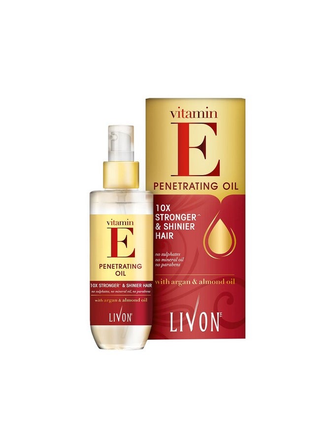 Livon Hair Serum for Men & Women | Frizz free & shinier hair | Sulphate & Paraben free| All Hair Types | Lightweight & Non Greasy | Vitamin E Serum Oil | Enriched with Argan & Almond Oil | 3.3 Fl.oz