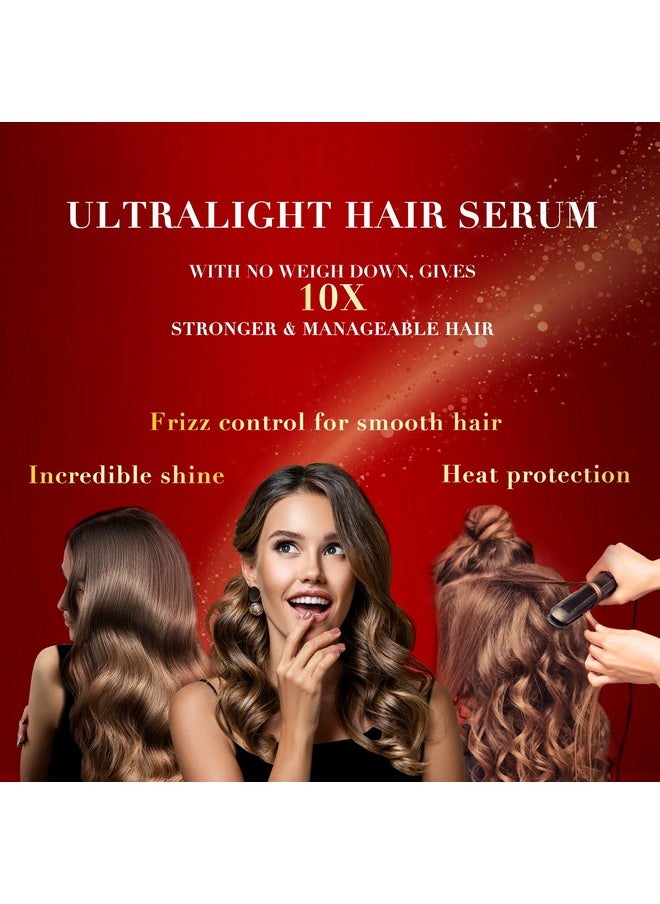 Livon Hair Serum for Men & Women | Frizz free & shinier hair | Sulphate & Paraben free| All Hair Types | Lightweight & Non Greasy | Vitamin E Serum Oil | Enriched with Argan & Almond Oil | 3.3 Fl.oz