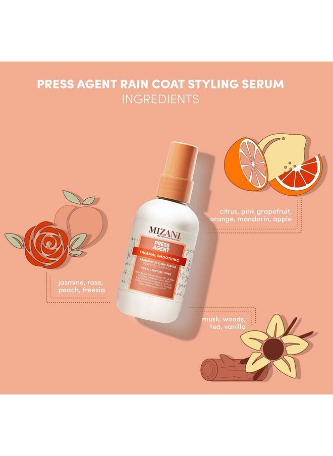 Mizani Press Agent Blow Dry Serum | Heat Styling Hair Serum | Moisturizes and Protect Hair from Blowouts | Thermal Smoothing and Heat Protection for Dry, Frizzy Hair | With Argan Oil | 3.38 Fl Oz