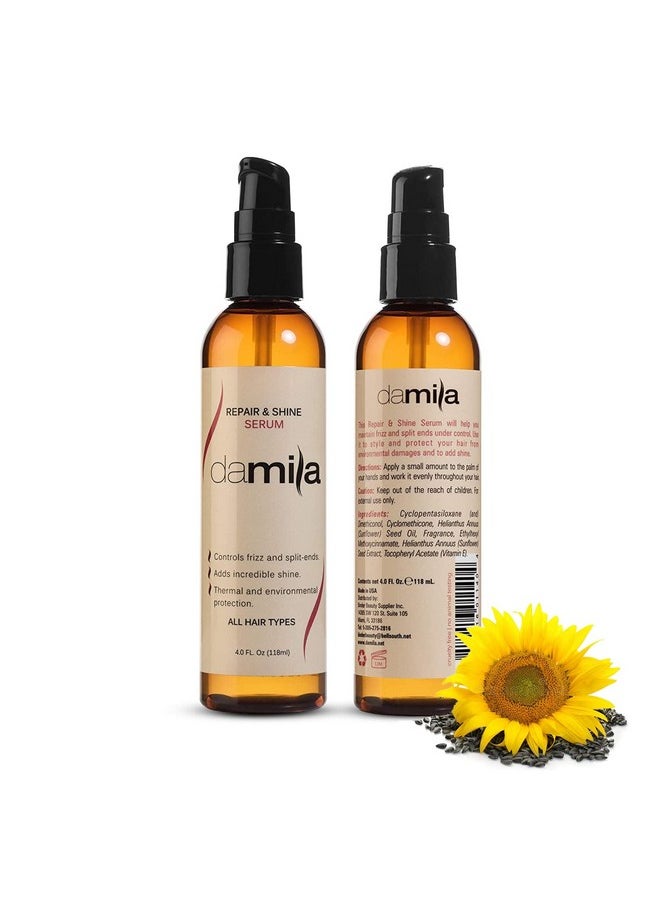 damila Repair & Shine Serum - Split End Repair and Frizz Control for Incredible Hair Shine - 4 Oz (118 ml)