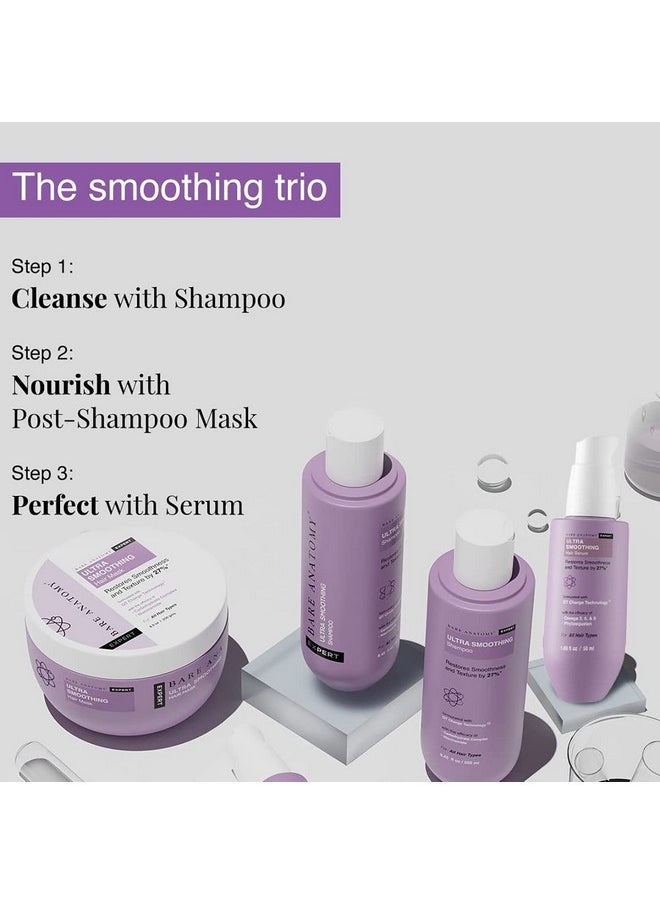 Bare Anatomy Ultra Smoothing Hair Serum Powered By Carbohydrate Complex & Niacinamide | Serum for Smooth & Shiny Hair | For Dry & Frizzy Hair | Women & Men | 50 ml