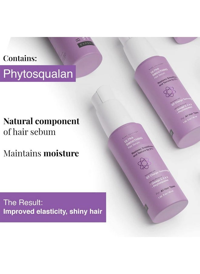 Bare Anatomy Ultra Smoothing Hair Serum Powered By Carbohydrate Complex & Niacinamide | Serum for Smooth & Shiny Hair | For Dry & Frizzy Hair | Women & Men | 50 ml