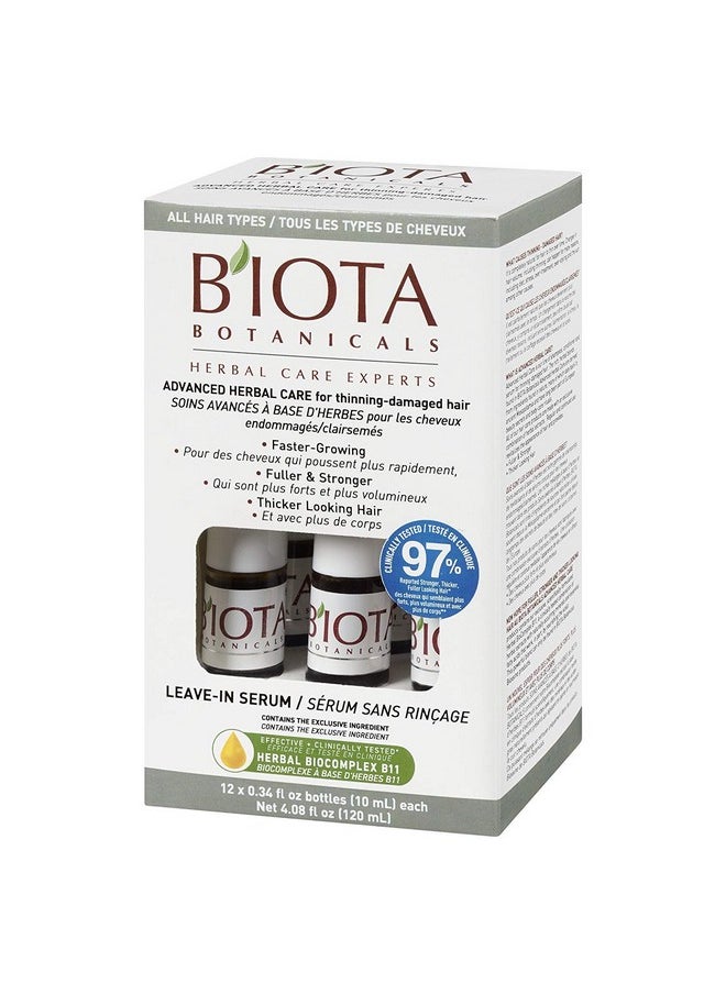 BIOTA BOTANICALS ADVANCED HERBAL CARE LEAVE-IN SERUM,12 count ,0.34 oz.