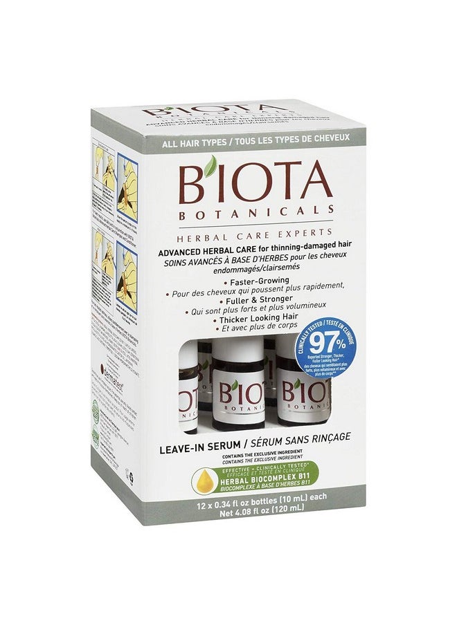 BIOTA BOTANICALS ADVANCED HERBAL CARE LEAVE-IN SERUM,12 count ,0.34 oz.