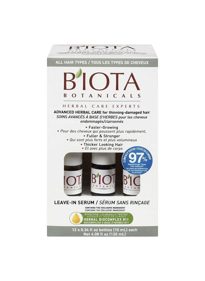 BIOTA BOTANICALS ADVANCED HERBAL CARE LEAVE-IN SERUM,12 count ,0.34 oz.