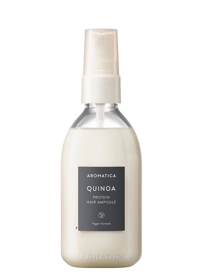 AROMATICA Quinoa Protein Hair Ampoule 3.38 fl. Oz - Vegan Protein Hair Serum for Silky Hair | Nourishing Dry, Damaged Hair | Silicone Free