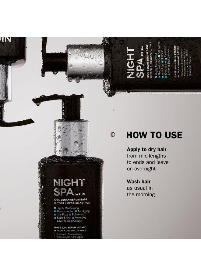 TRUSS Night Spa Serum - Anti Aging Damaged Hair Treatment with 100% Vegan Wax Base - Anti Frizz Hair Serum for Extra Shine, Moisture and Elasticity - (250 ml)