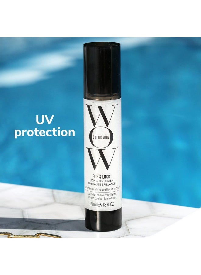 COLOR WOW Pop + Lock High Gloss Finish - Frizz Control Serum | Prevent Color Fade, Seal Split Ends, and Add Gloss | Get Silky, Shiny Hair!