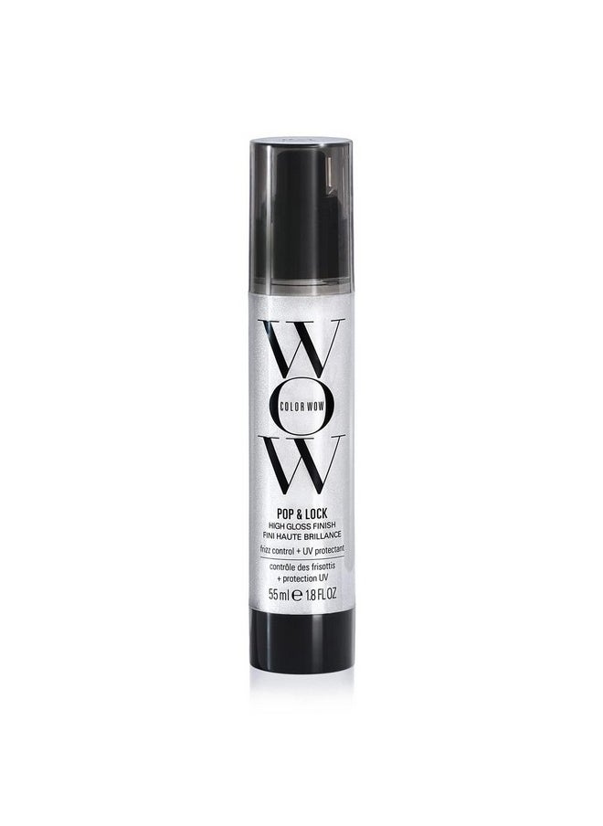 COLOR WOW Pop + Lock High Gloss Finish - Frizz Control Serum | Prevent Color Fade, Seal Split Ends, and Add Gloss | Get Silky, Shiny Hair!