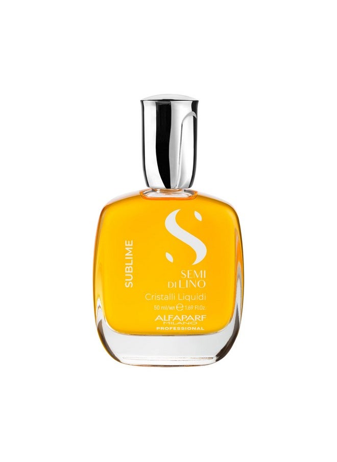 Alfaparf Milano Semi di Lino Sublime Cristalli Liquidi Hair Oil Serum with Thermal Protection - Anti Frizz Hair Serum & Smoothing Heat Protectant Spray with Vitamin E for Frizzy Hair (1.69 oz / 50 ml)