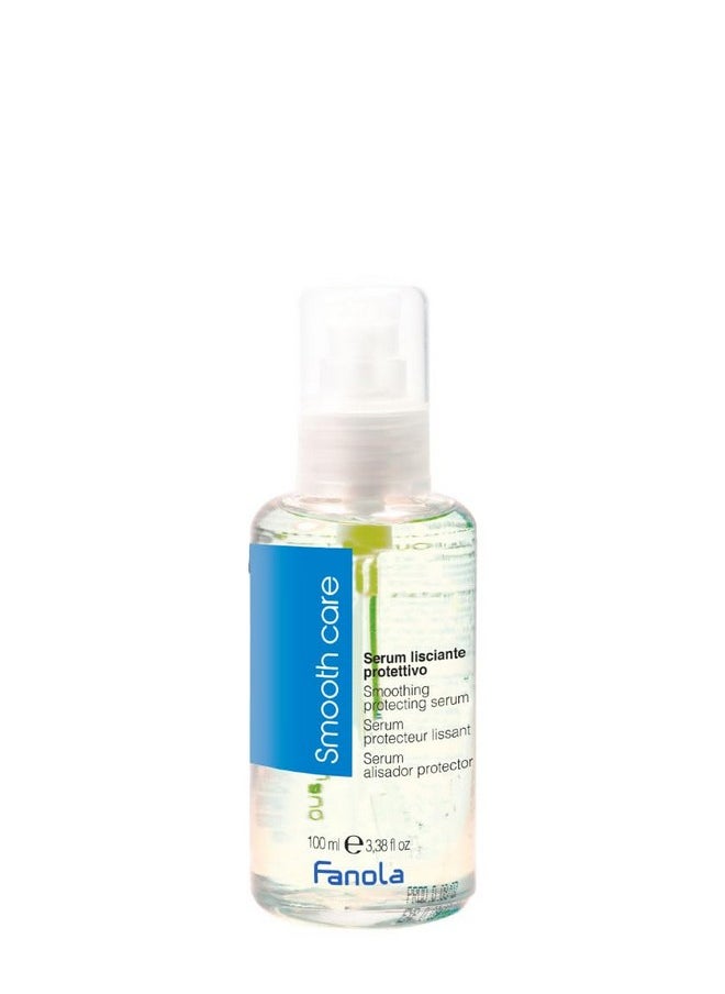 Fanola Smooth Care Protecting Heat Protectant & Anti-Frizz Smoothing Serum - Lightweight, Nourishing, Rebuilds Protein Bonds, Alcohol-Free (3.38 oz)