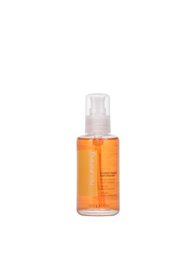 Fanola Nourishing Restructuring Fluid Crystals Hair Serum Detangles, Adds Shine, And Prevents Split Ends For Curly, Frizzy And Permed Hair 3.38oz