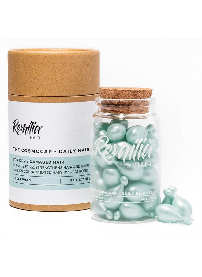 Remilia Hair Hair Serum with Keratin, Silk Protein & Vitamin B5-30 Capsules - Hair Styling Oils for Frizzy and Damaged Hair