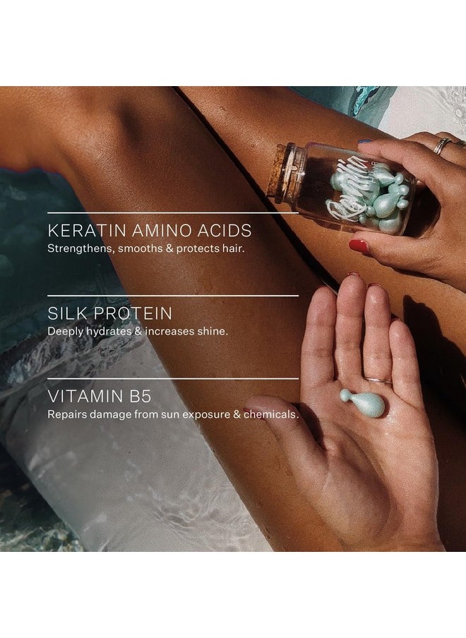 Remilia Hair Hair Serum with Keratin, Silk Protein & Vitamin B5-30 Capsules - Hair Styling Oils for Frizzy and Damaged Hair