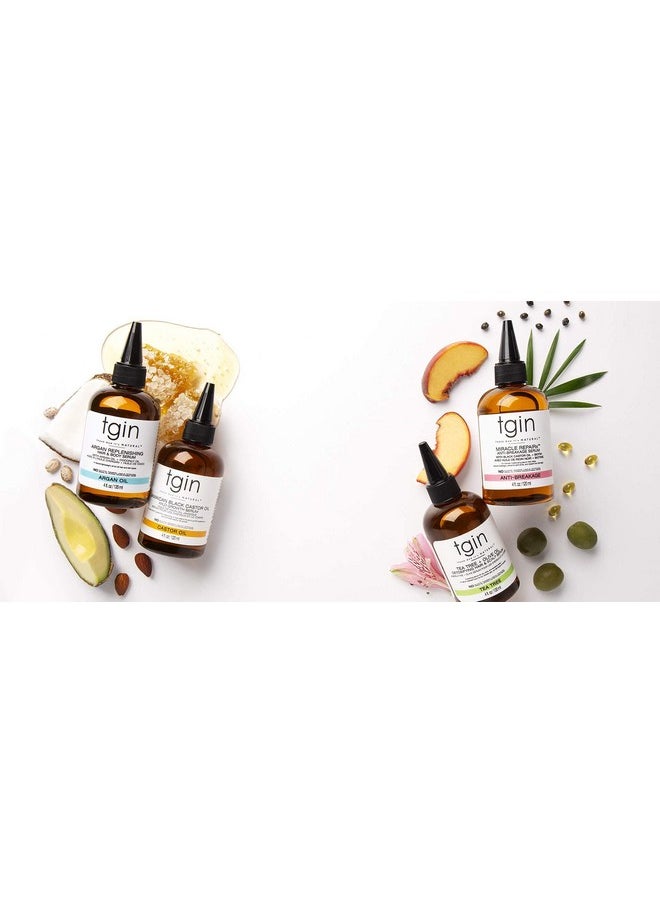 tgin Argan Replenishing Hair Serum - 4 Oz, Dry Hair, Moisturizing, Breakage Control, Paraben Free, Coconut Scent, Serum for Natural or Chemically Treated Hair, Hot Oil Treatment, Hair Styling Agent