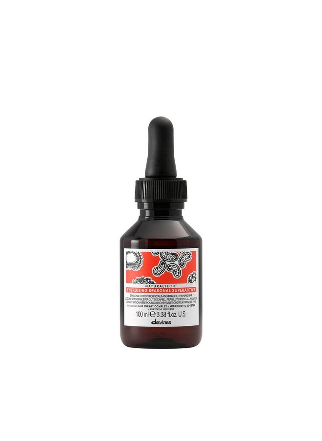 Davines Naturaltech ENERGIZING Seasonal Superactive Treatment, Reduce Hair Loss, Improve Hair Density And Body, 3.38 Fl. Oz.