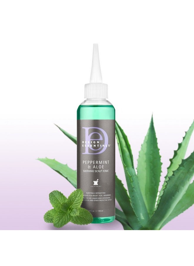 Design Essentials Peppermint & Aloe TherapeuticsSoothing Scalp Tonic, 4 Ounces