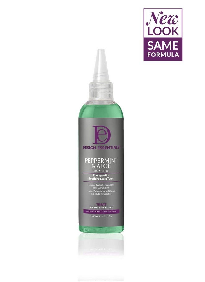 Design Essentials Peppermint & Aloe TherapeuticsSoothing Scalp Tonic, 4 Ounces