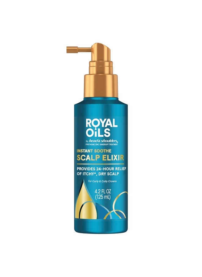 Head & Shoulders Scalp Elixir Treatment, Instant Soothe, Anti Dandruff, Royal Oils Collection with Cooling Menthol and Peppermint oil, 4.2 fl oz