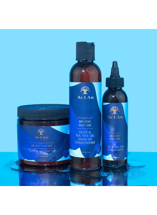 As I Am Dry & Itchy Scalp Care Cowash - 16 ounce - Enriched with Zinc Pyrithione, Olive Oil, and Tea Tree Oil - Fights Dandruff and Seborrheic Dermatitis
