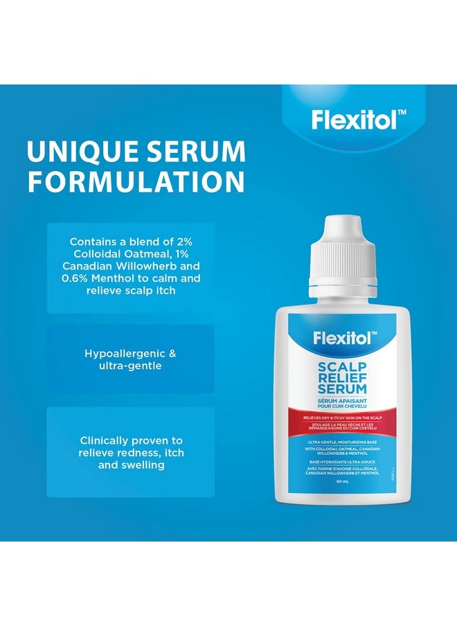 Flexitol Scalp Relief Serum for Itchy Scalp with 2% Colloidal Oatmeal, 2 Ounce