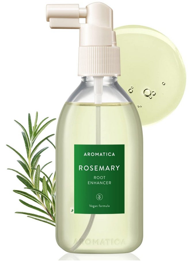 AROMATICA Rosemary Root Enhancer 3.38oz / 100ml - Scalp Nourishing with Food-graded Rosemary Oil - Relieves Itchy, Dry, Flaky Scalp - Free from Sulfate, Silicone, and Paraben